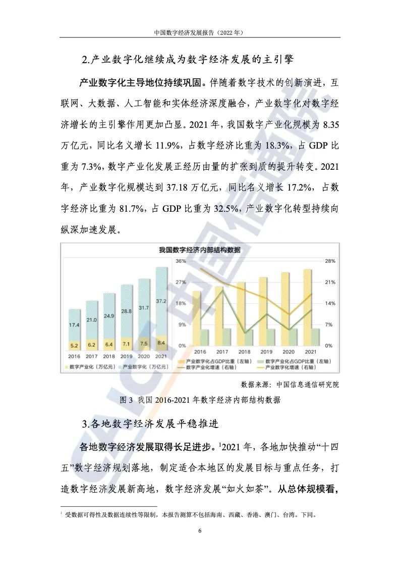 中国信通院：2022年中国数字经济发展报告