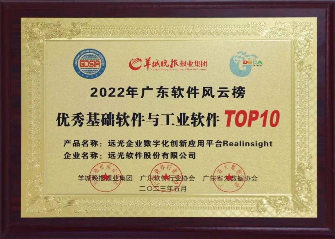 亿万先生企业化数字化创新应用平台Realinsight入选“优秀基础与工业软件TOP10”